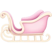 light pink sleigh sticker