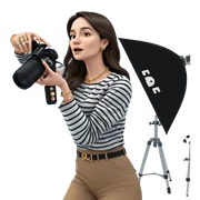girl with jewelry and camera sticker