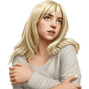 realistic portrait of blonde girl sticker