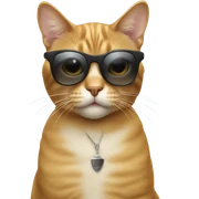 Cat with sunglasses sticker