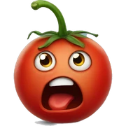 scared tomato sticker