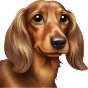 2 dachshunds long hair sticker