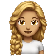 mujer pelo largo sticker