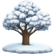 Pone tree with snow  sticker