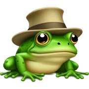 frog with hat sticker