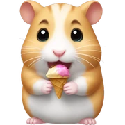 Hamster with icecream sticker
