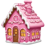 A pink gingerbread house sticker