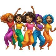 Girls dancing sticker