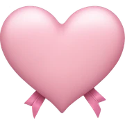 Light pink heart with bow  sticker