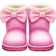 Ugg boots with pink bows sticker