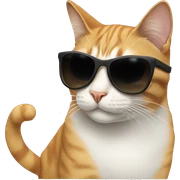 Cat with sunglasses sticker