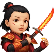 Fire-Wielding Samurai sticker