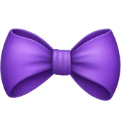 Violet bow sticker