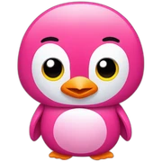 pink penguin sticker