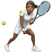Tennis player sticker