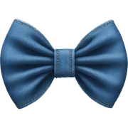 Denim bow sticker
