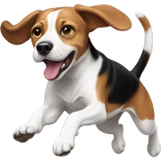 Jumping beagle  sticker