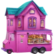 Barbie’s haunted dream house and food truck  sticker