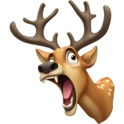 deer scream sticker