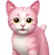 cute pink cat  sticker