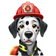 Dalmatian firefighter sticker