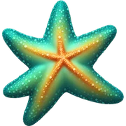 Colored sea star  sticker