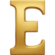 Gold letter “E” sticker