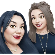 smiling girls with jewelry sticker