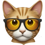 Cat with sunglasses sticker