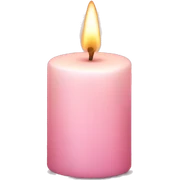 light pink candle sticker