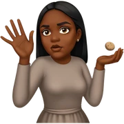 She throws a stone at someone but she’s hungry sticker