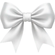 white satin bow sticker