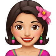 Mexican Woman blushing emoji sticker