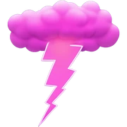 pink lightning  sticker