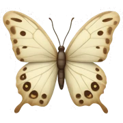 cream butterfly  sticker
