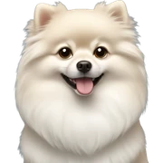 white pomeranian sticker