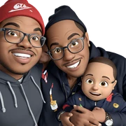boys with hats and glasses sticker