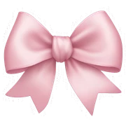light pink ribbon bow sticker
