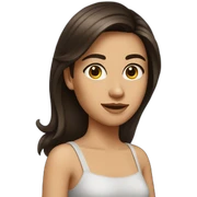 Brunette girl sticker