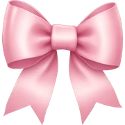 light pink ribbon bow sticker