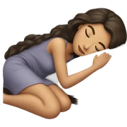 brunette girl sleep sticker