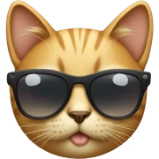 Cat with sunglasses sticker
