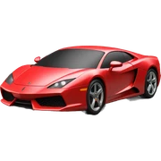 exotic car red 3d sticker