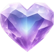 crystal heart sticker