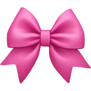 Pink bow sticker
