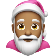 Pink Santa sticker