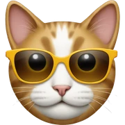 Cat with sunglasses sticker