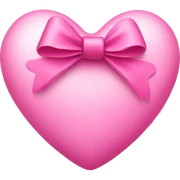 Pink heart with pink bow sticker