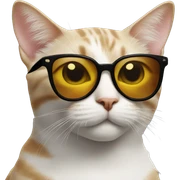 Cat with sunglasses sticker