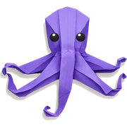 origami octopus sticker